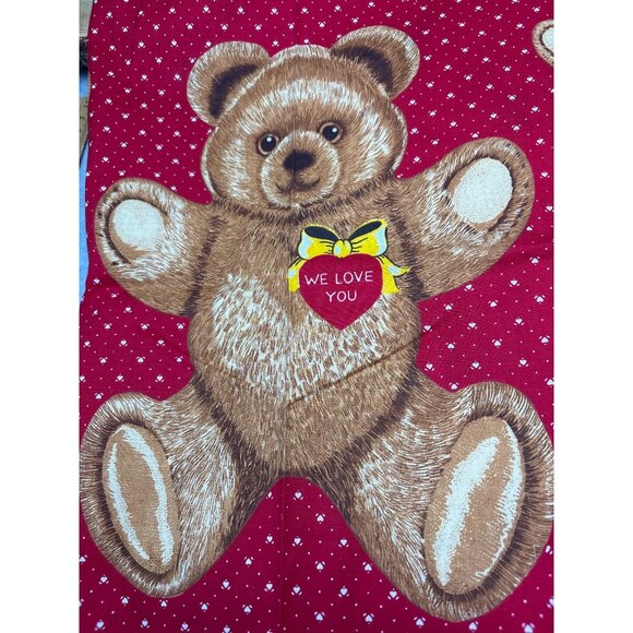Vintage 1/2 yard x 44" Hallmark Teddy Bear Fabric - Picture 7 of 16